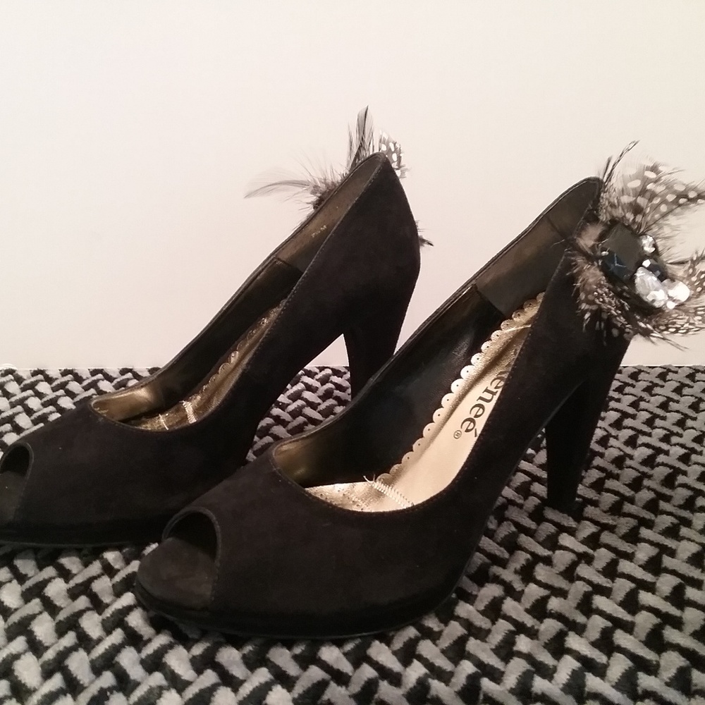 J. Renee peep toe pumps